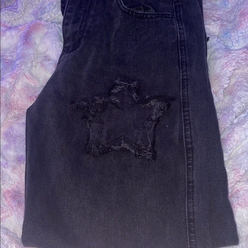 Rossella Jardini Black Jeans with Star Detail